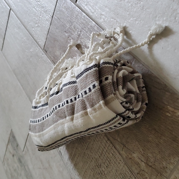 New Fouta Kitchen Hand Towel 100% Cotton Fringe - Picture 2 of 9